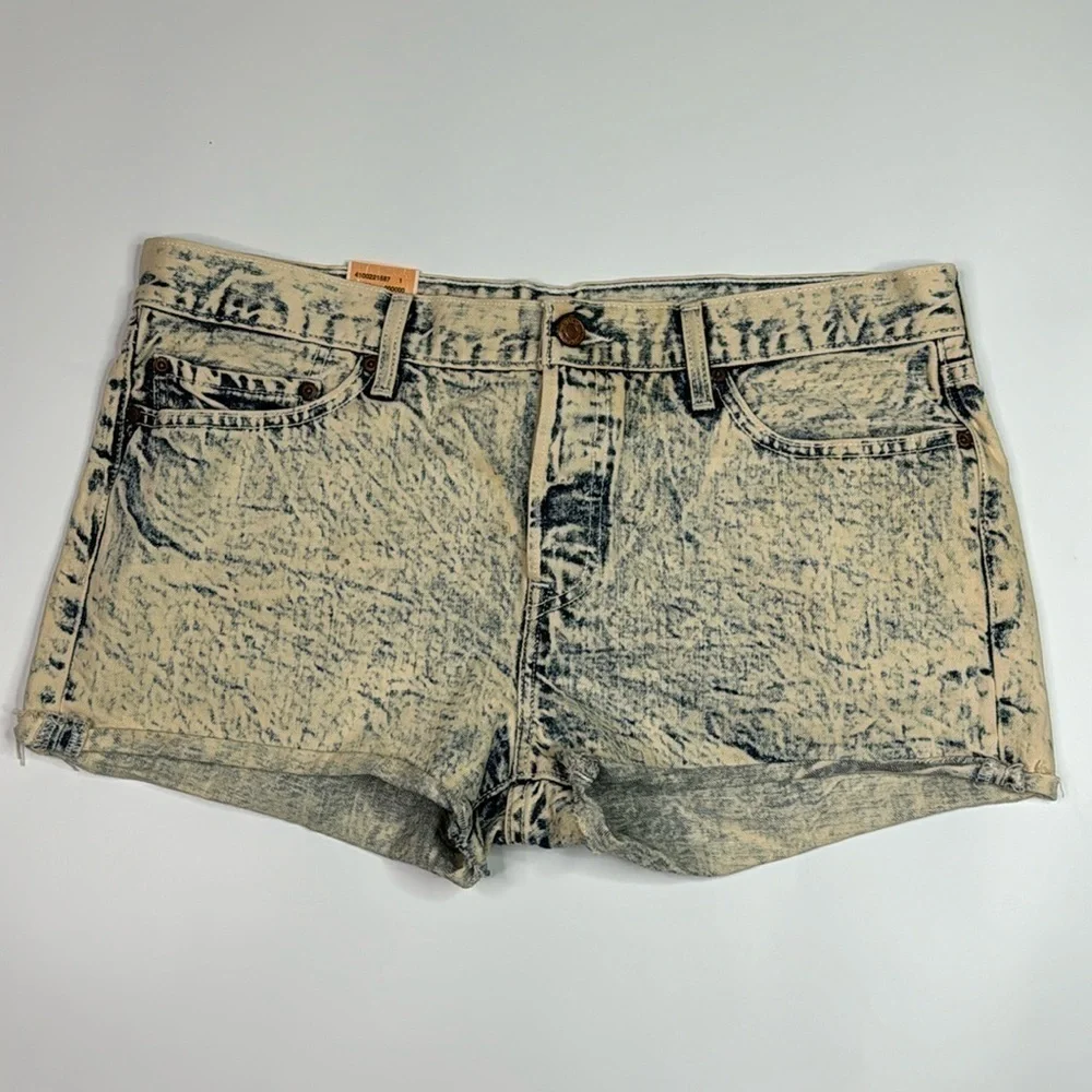 Levi's 501 Straight Button Fly Acid Was Shorts Size 31 NWT